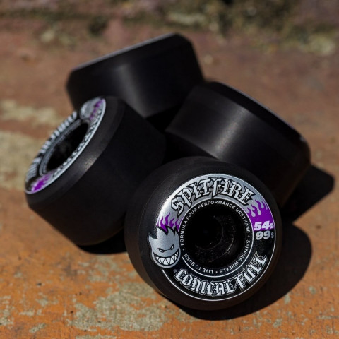 Колеса для скейтборда Spitfire F4 Conical Full Black 99D 54mm Колеса для скейтборда Spitfire F4 Conical Full Black 99D 54mm